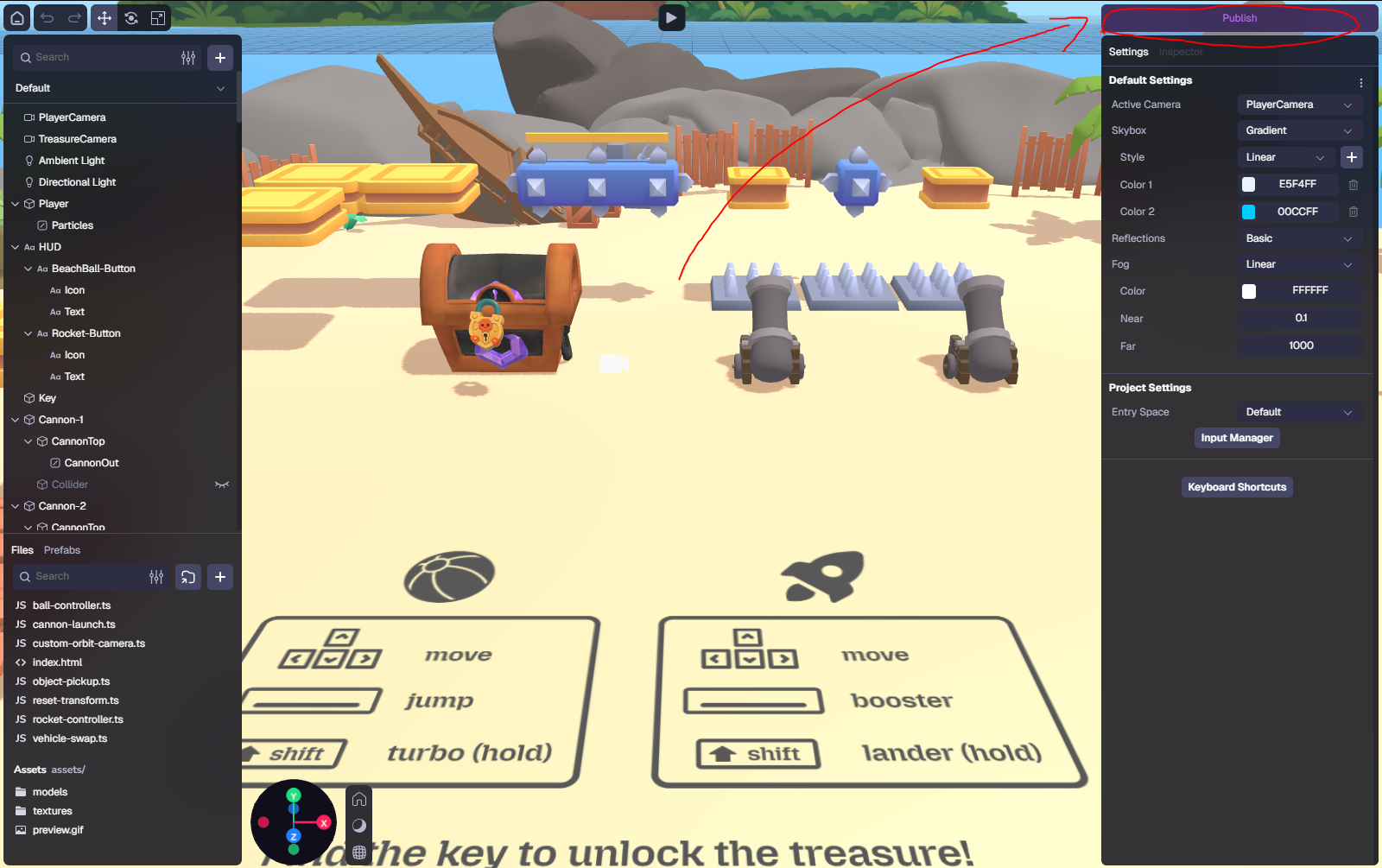 Export project step 1